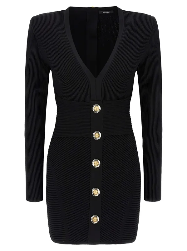 Bodycon Dress Dresses Black - Balmain