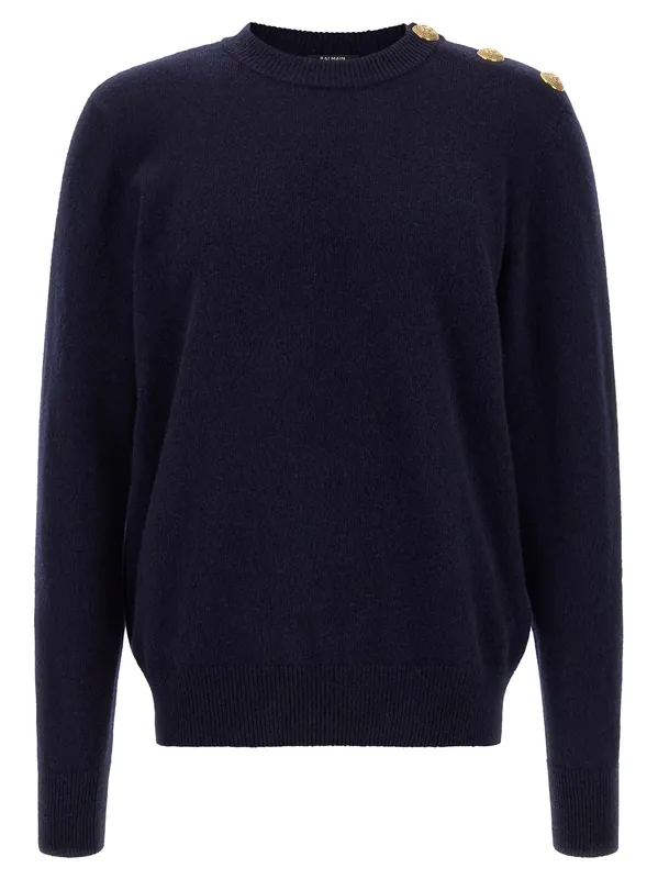 Leone Catena Sweaters And Cardigans Blue - Balmain