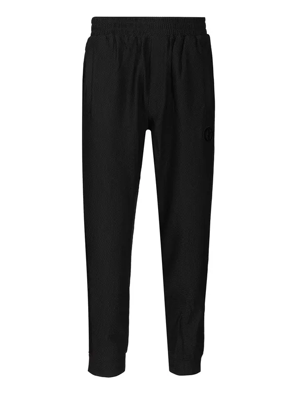 Technical Gaufré Trousers Black - Giorgio Armani