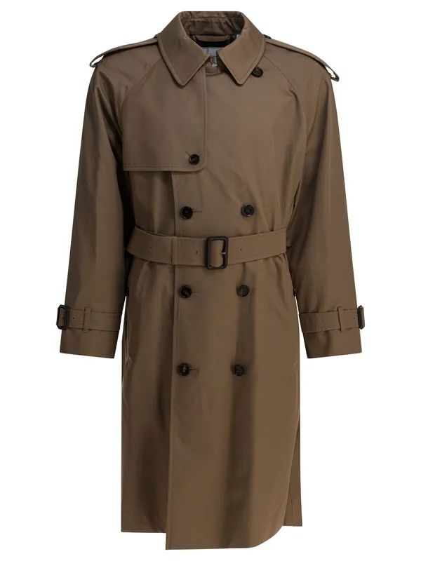 Long Gabardine Trench Coat Jackets And Coats Brown - Burberry