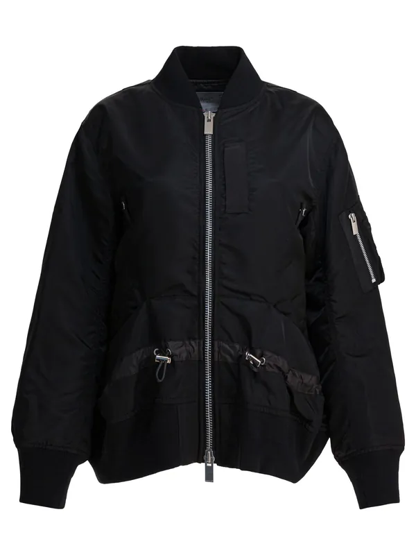 Nylon Twill Bomber Jacket Jackets And Coats Black - Sacai