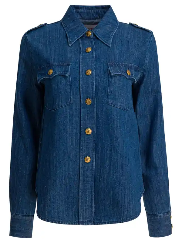 Western Style Shirt Shirts Blue - Valentino Garavani
