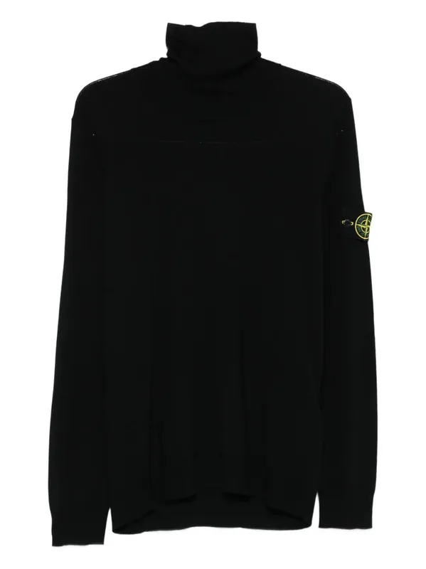 Ribbed Wool Turtleneck Sweater - Stone Island