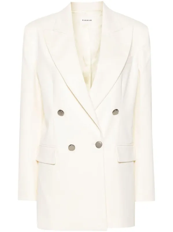 Crew Cotton Blend Blazer Jacket - P.A.R.O.S.H.