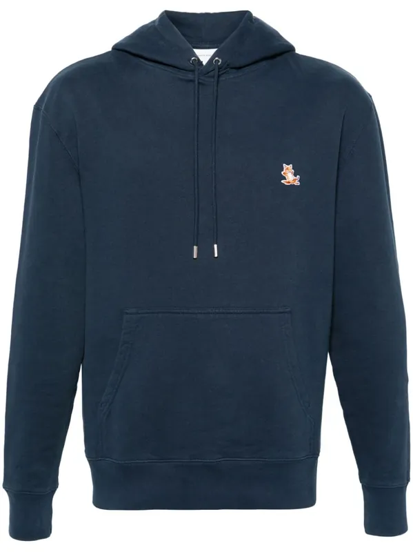 Chillax Patch Cotton Hoodie - Maison Kitsuné
