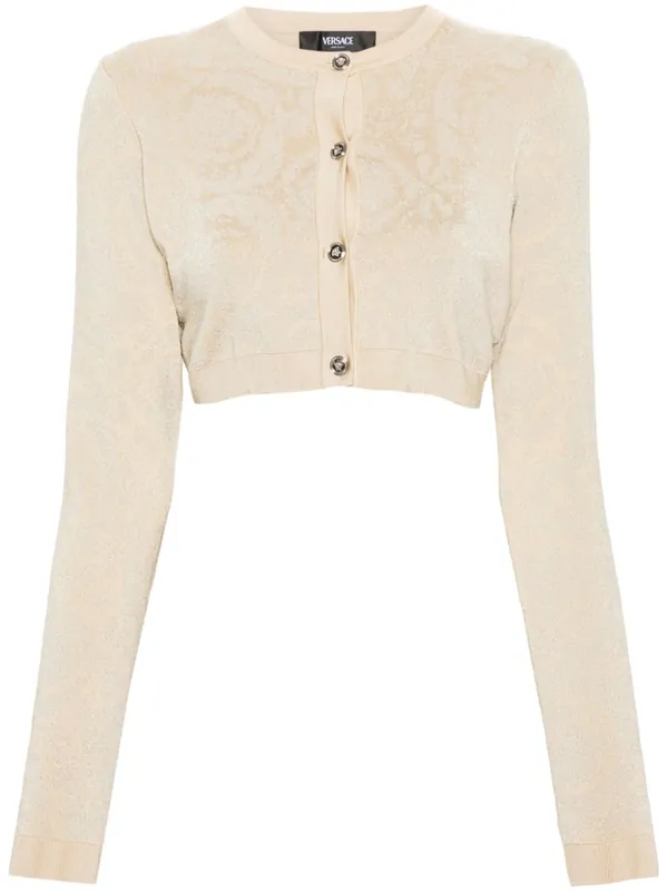 Barocco Texture Cropped Cardigan - Versace
