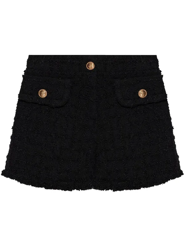 Bouclé Tweed Shorts - Versace
