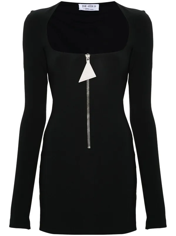 Half-Zip Mini Dress