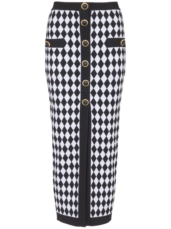 Buttoned Midi Skirt - Balmain