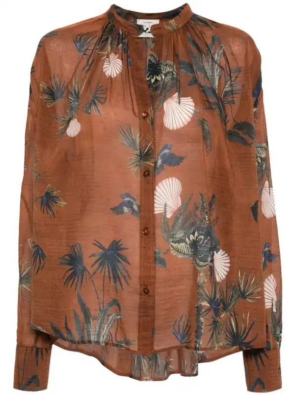 Silk Blend Printed Shirt - Forte_Forte
