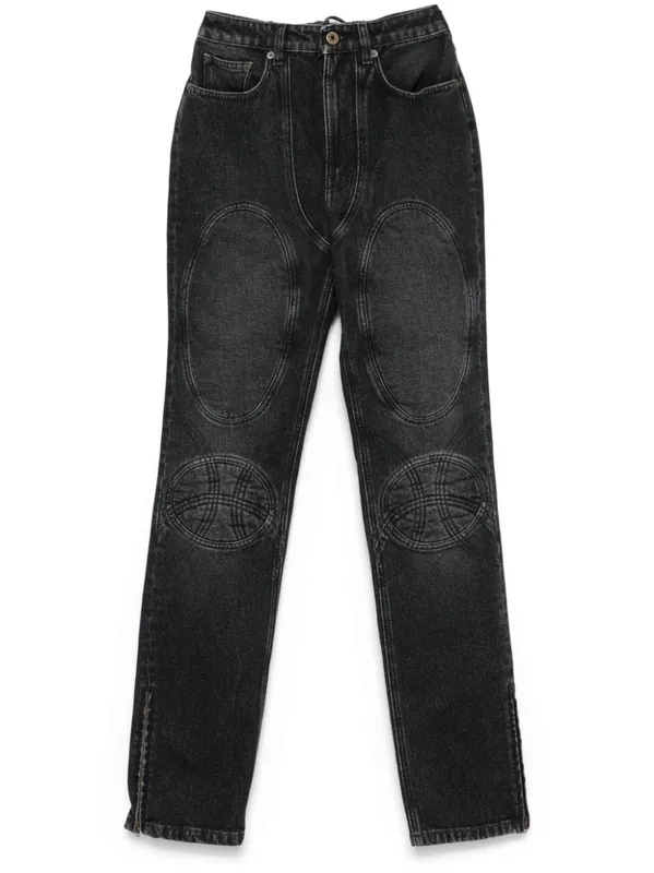 Padded Deatils Denim Jeans - Jean Paul Gaultier