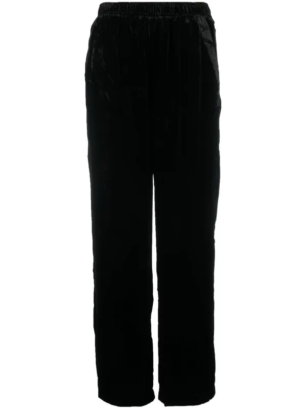 Velvet Wide-Leg Trousers