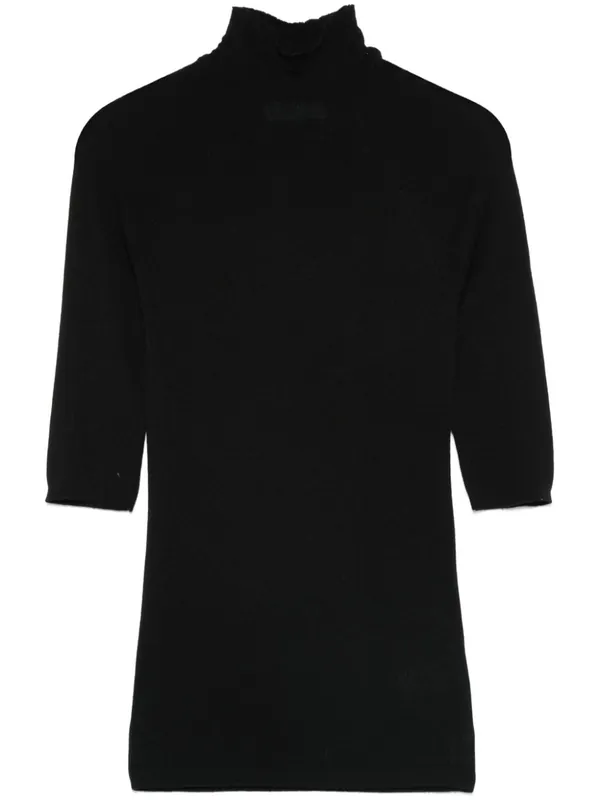 Wool And Silk Blend High-Neck Sweater
