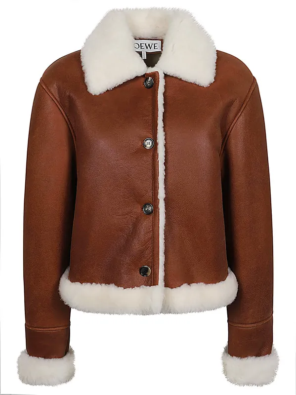 Shearling Leather Jacket - Loewe