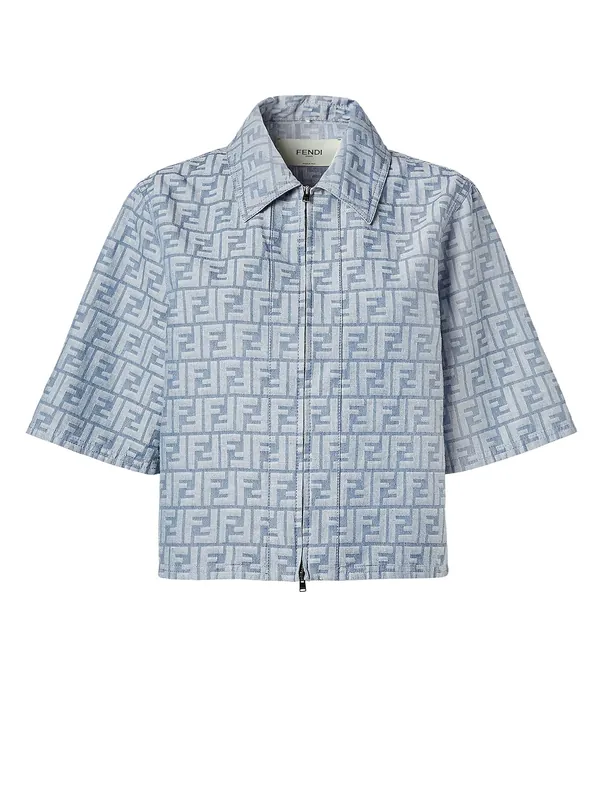 Ff Cotton And Linen Shirt/Jacket - Fendi