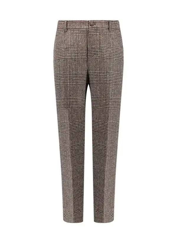 Relax Staright Prince Of Wales Trouser - Golden Goose