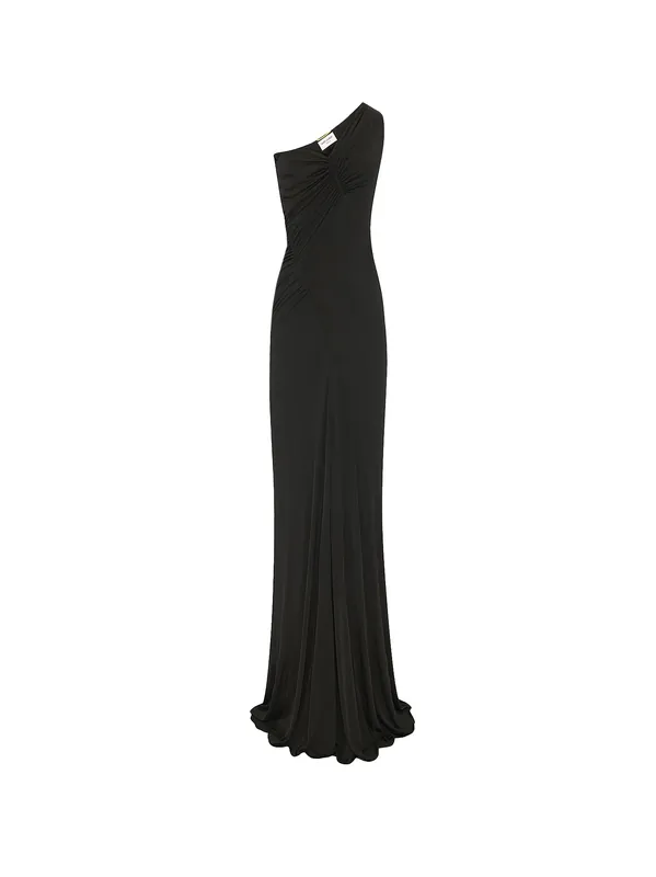 Certifiable Viscose Draped Dress - Saint Laurent