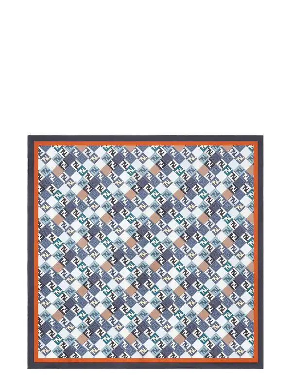 Silk Foulard With All-Over Ff Logo