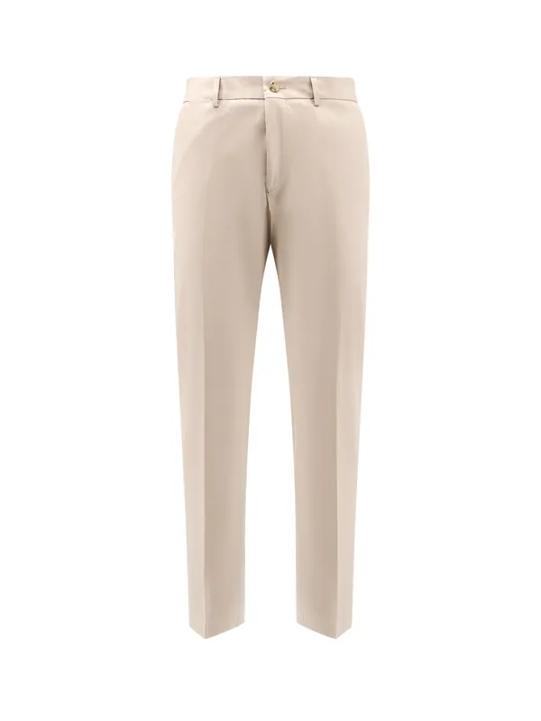 Cotton And Silk Trousers - Boss