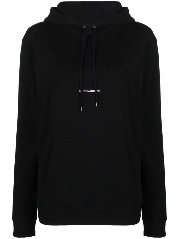 Logo Cotton Hoodie - Saint Laurent