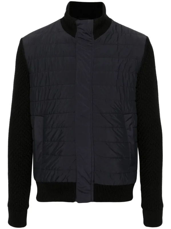 Nylon And Wool Bomber Jacket - Herno