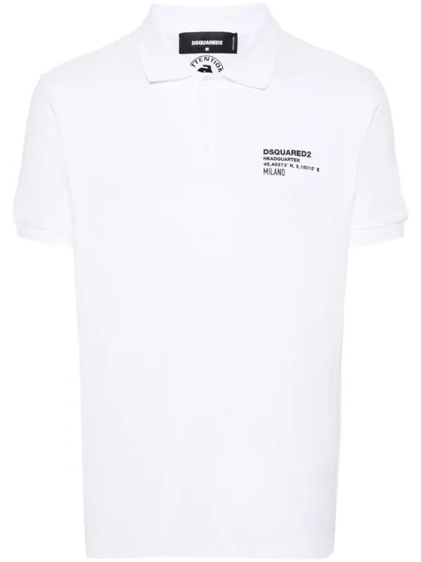 Logo Cotton Polo Shirt - Dsquared2