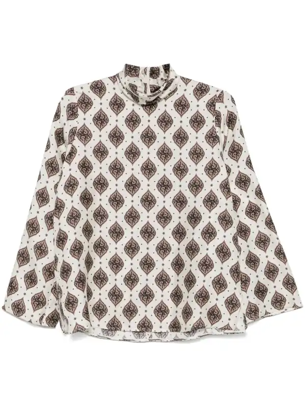 Printed Silk Blouse - Alberto Biani