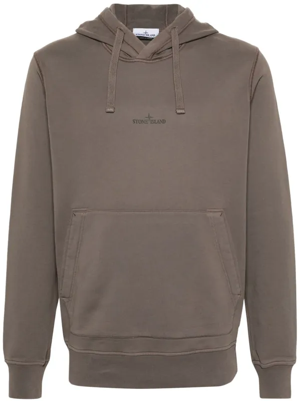 Logo Cotton Hoodie - Stone Island