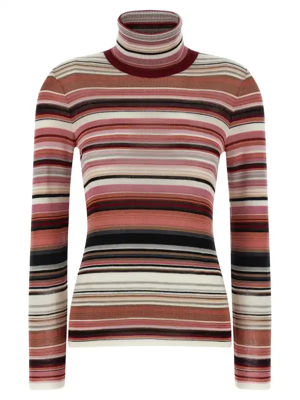 Striped Turtleneck Sweater Sweaters And Cardigans Pink - Missoni