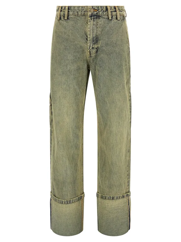 Cuff Surface Wave Jeans Yellow - Entire Studios