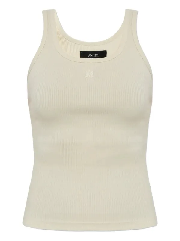 Ribbed Sleeveless Tank Top - Amiri