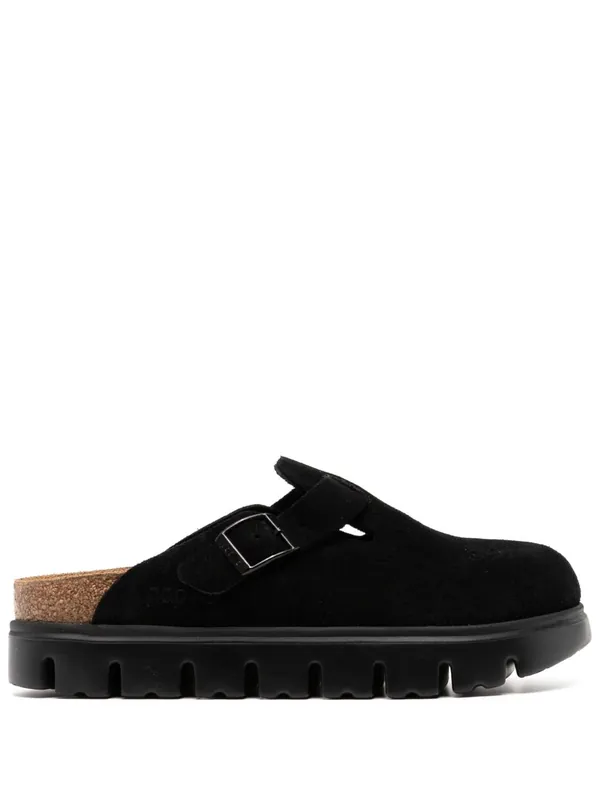 Boston Chunky Suede Leather Slippers - Birkenstock