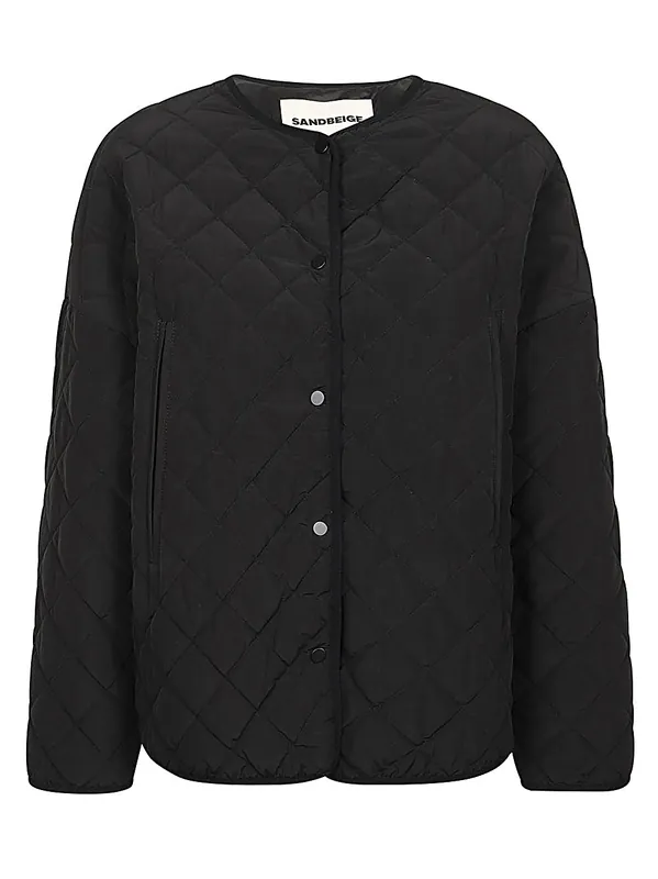 Nylon Quilted Jacket - Sandbeige