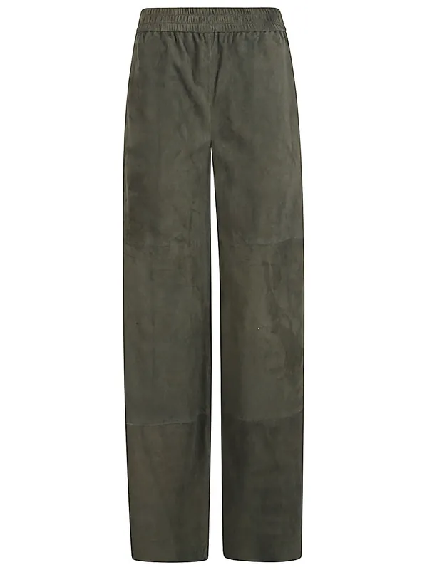Suede Leather Trousers - Via Masini 80