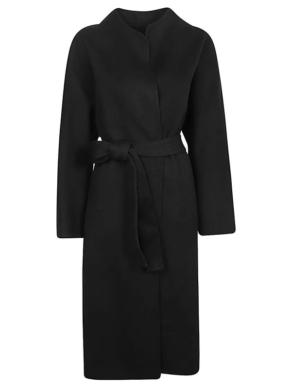 Wool Midi Coat - Sandbeige