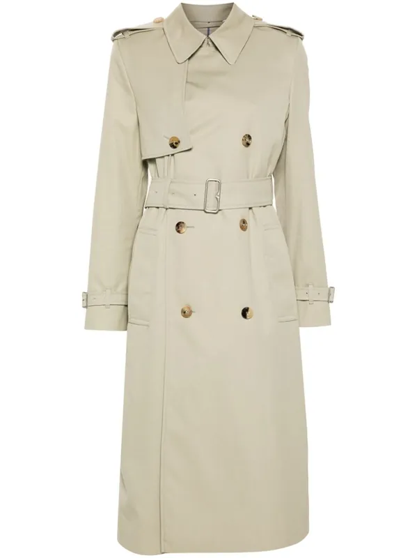 Cotton Blend Long Trench Coat - Burberry