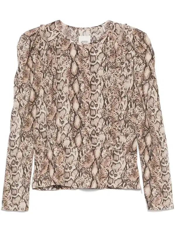Zarga Printed Silk Top - Isabel Marant