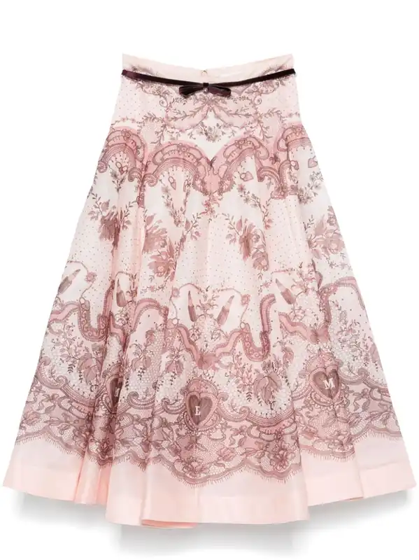 Crush Silk Blend Skirt - Zimmermann