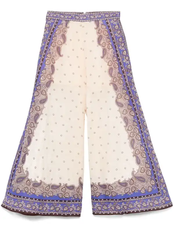Maxine Wide Leg Printed Trousers - Zimmermann