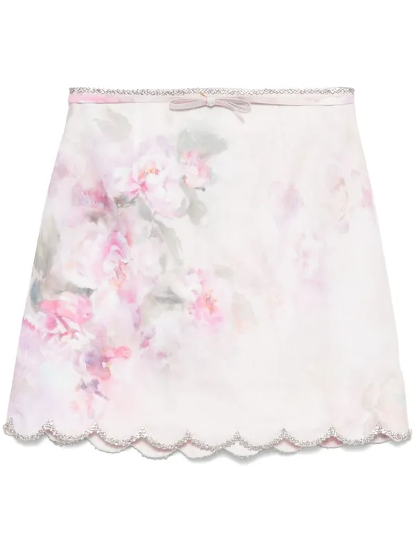 Crush Linen Mini Skirt - Zimmermann