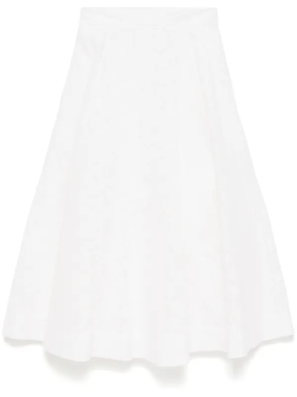 Crush Cotton Midi Skirt - Zimmermann