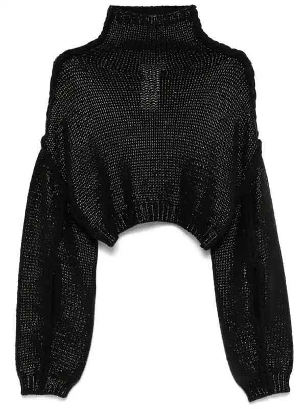 Cropped Cotton Sweater - Sportmax Fashion