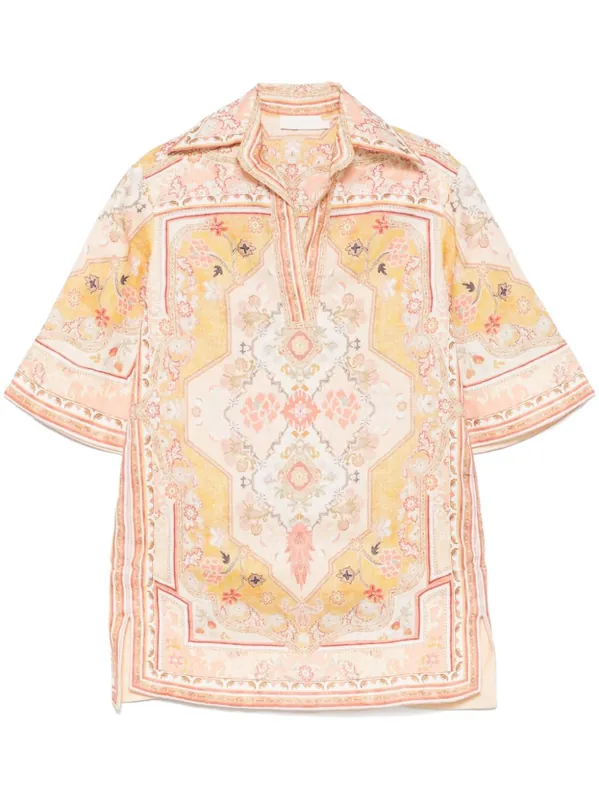 Wylie Printed Linen Tunic - Zimmermann