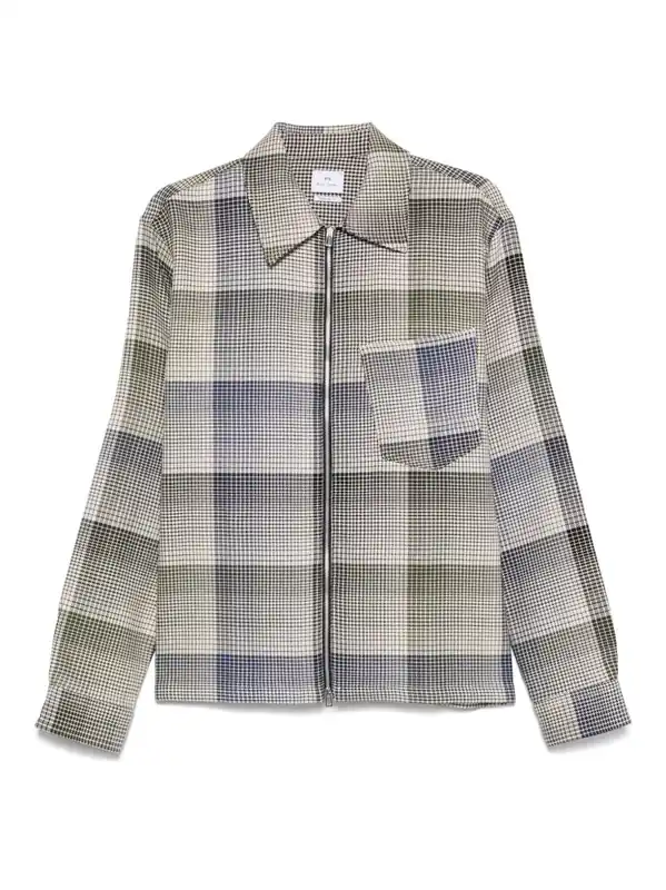 Checked Cotton Shirt Jacket - PS Paul Smith