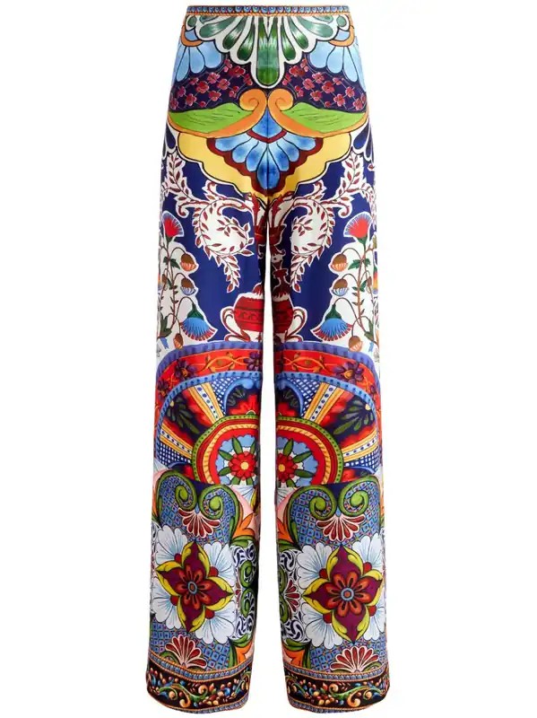 Athena Printed Trousers - Alice + Olivia
