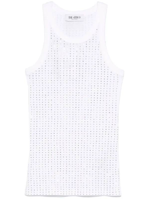 Strass Embellished Tank Top - The Attico