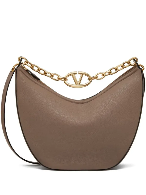Vlogo Moon Medium Leather Shoulder Bag - Valentino Garavani