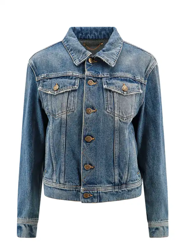 Denim Jacket With Embroidered Monogram - Golden Goose