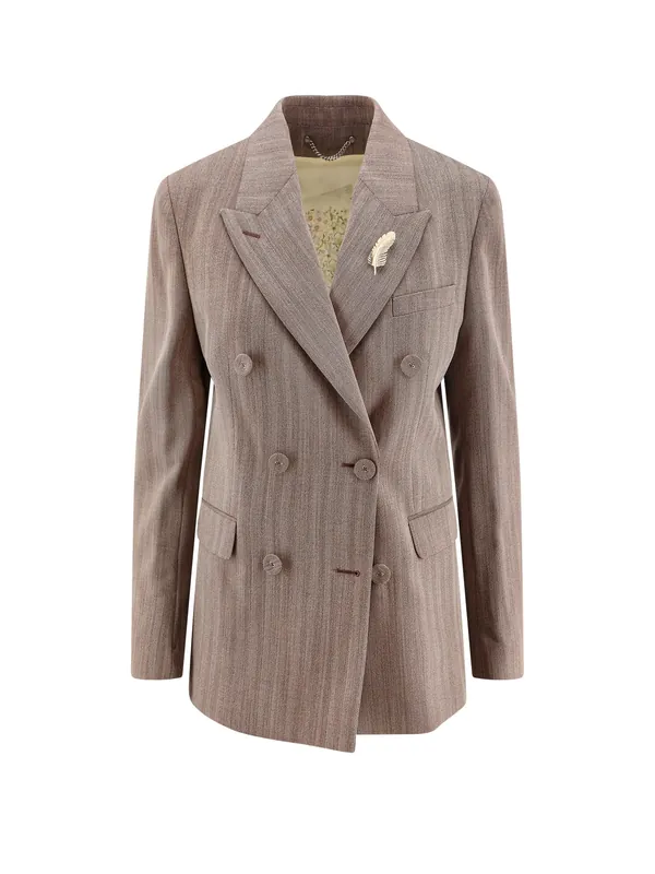 Diva Herringbone Virgin Wool Blazer - Golden Goose