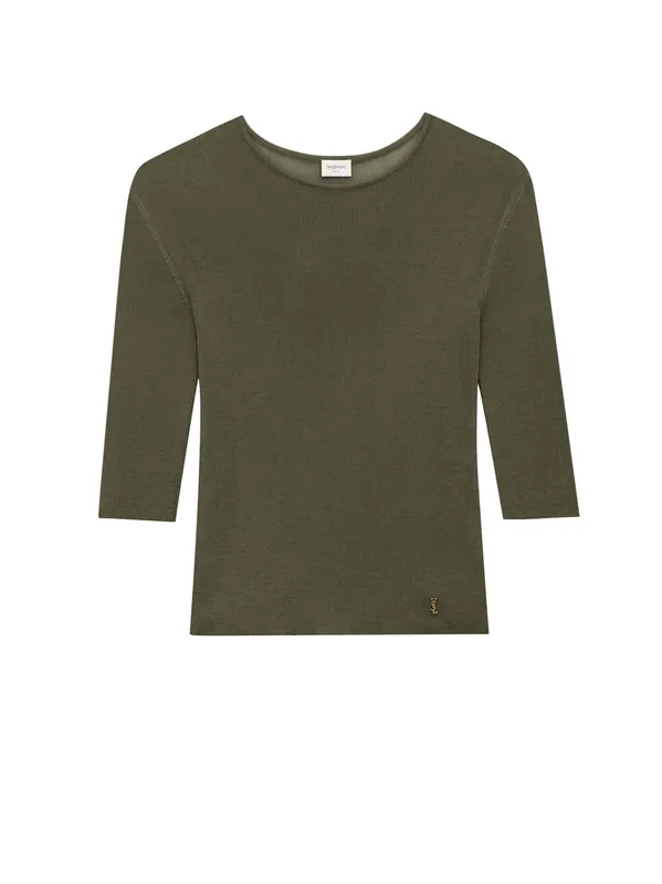 Semi-Sheer Certified Viscose Knitted Top